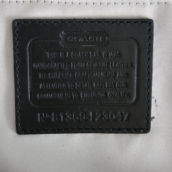 COACH Kristen BIG SNAP Closure Woven Black Shoulder Bag Handbag Sachtel - Picture 9 of 15